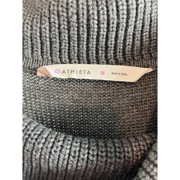 Athleta Tisbury Tunic Sweater Cashmere Blend Gray Cowl Neck Women Medium - Picture 6 of 8